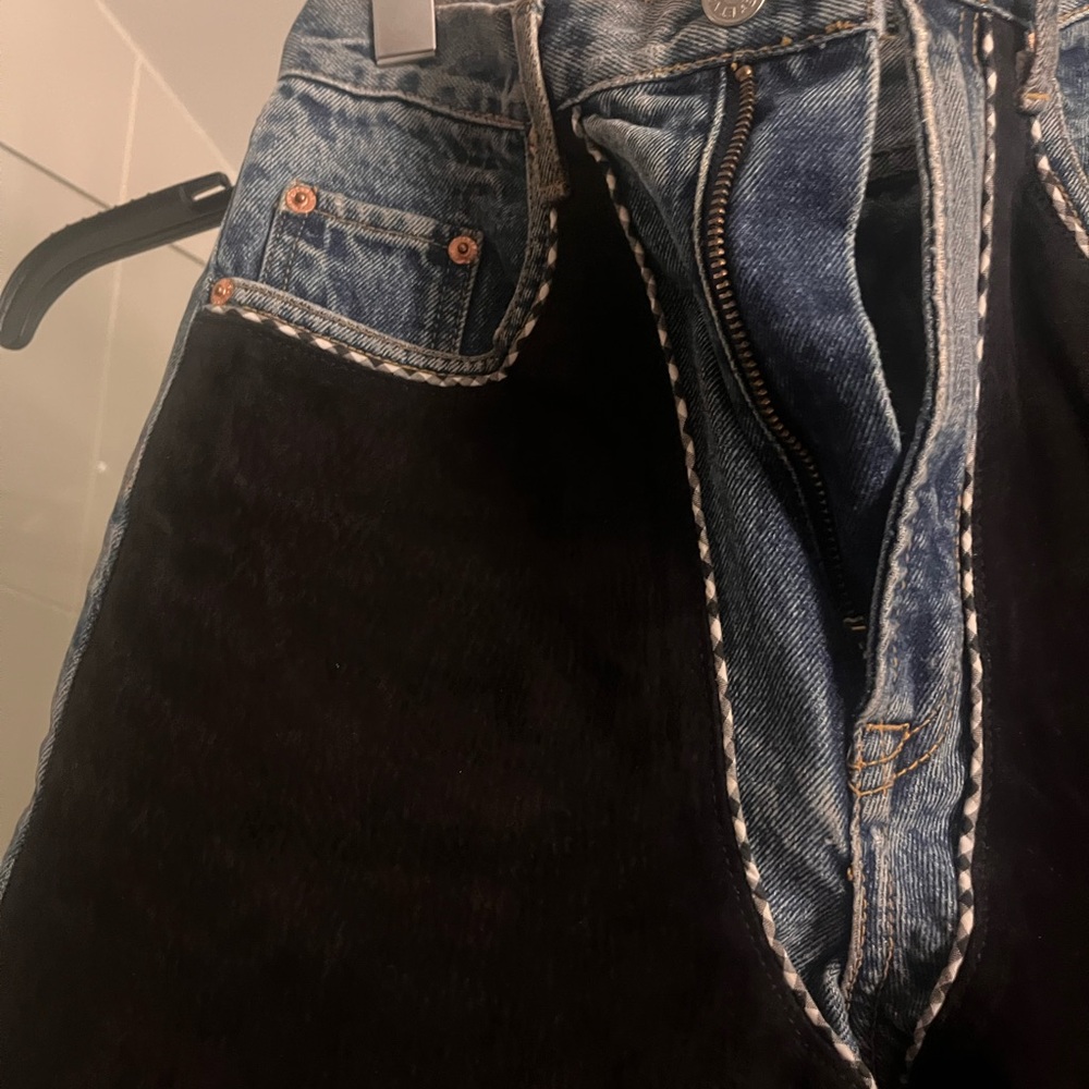 Jeans with Chaps Design - Picture 2 of 3